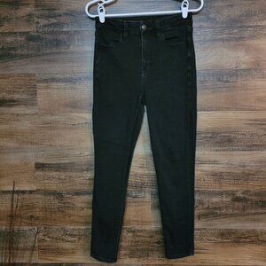 American Eagle Jeans 8 S Super Hi Rise Jegging 360 Next Level Stretch Black